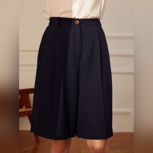 Simple Retro Chiffon High Waisted Drape Shorts